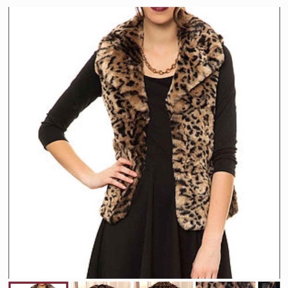 Jack BB Dakota Faux Fur Leopard Vest